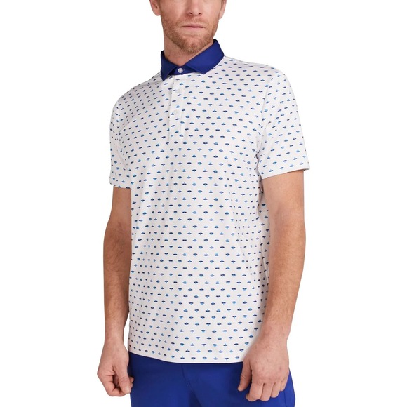 Redvanly Ryder Polo Shirt Mens Small S Breeze Print Golf Activewear‎ Blue NWT
